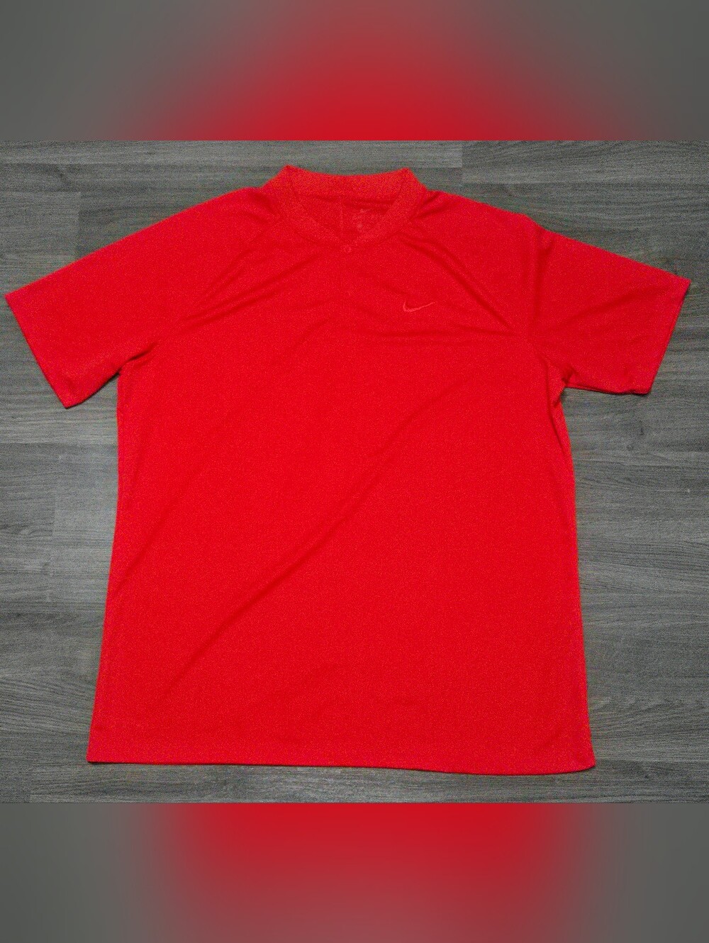 Nike Men’s Bright Red Short-Sleeve Polo Golf Shirt Mens XL